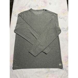 Vuori Shirt Mens Gray  Strato Tech Performance Tee Long Sleeve V178